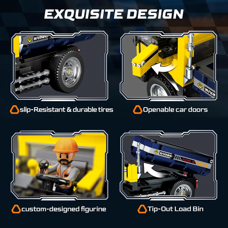 WISE BLOCK AULDEY US389179 Hyper Turbo：Mining Pickup Xếp hình lắp ráp ghép mô hình Siêu Turbo: Minecart