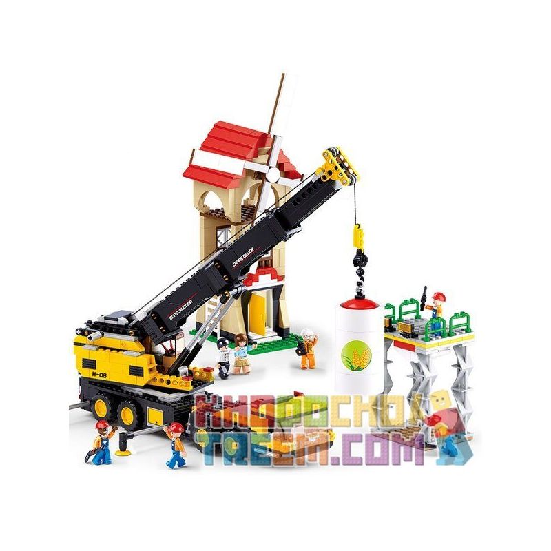 SLUBAN M38-B0553 B0553 0553 M38B0553 38-B0553 non Lego CẦN CẨU DI ĐỘNG bộ đồ chơi xếp lắp ráp ghép mô hình City Thành Phố 767 khối