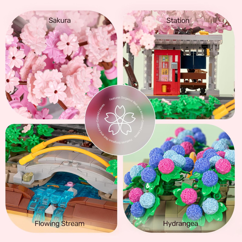 WISE BLOCK AULDEY HA393027 Seren：Blossom Harmony Xếp hình lắp ráp ghép mô hình Seren: Sự hòa hợp của các loài hoa