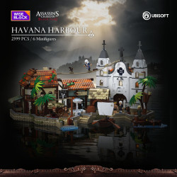 WISE BLOCK AULDEY HA395106 Assassin's Creed：HAVANA HARBOUR Xếp hình lắp ráp ghép mô hình "Assassin's Creed 4: Thiết lập lại ký ức cờ đen" Cảng Havana