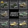KAZI GBL BOZHI KY8313 Armed Forces Xếp hình lắp ráp ghép mô hình National Power Eagle: Tổ hợp Tank 8 cổ điển