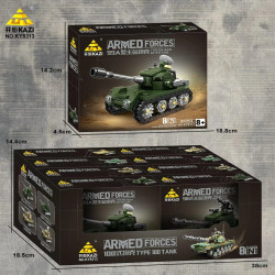 KAZI GBL BOZHI KY8313 Armed Forces Xếp hình lắp ráp ghép mô hình National Power Eagle: Tổ hợp Tank 8 cổ điển