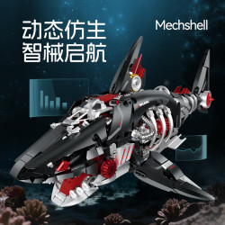 XINZHUAN XZ0019 Mechshell Xếp hình lắp ráp ghép mô hình Cá mập mạng cơ học