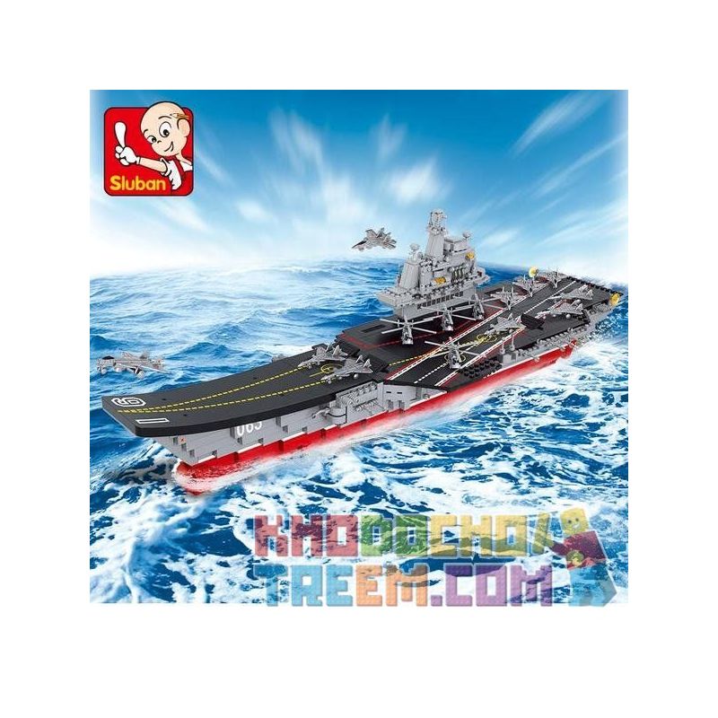SLUBAN M38-B0399 B0399 0399 M38B0399 38-B0399 non  TÀU SÂN BAY TỈ LỆ 1:450 tỷ lệ 1:450 bộ đồ chơi xếp lắp ráp ghép mô hình Military Army AIRCRAFT CARRIER LIAONING Quân Sự Bộ Đội 1059 khối
