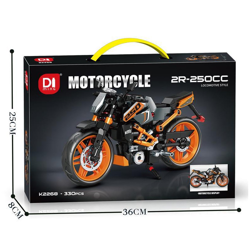 minGDi LEIBAO K2268 Xếp hình lắp ráp ghép mô hình Mô tô đua giả 2R-250CC