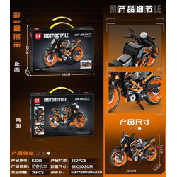 minGDi LEIBAO K2268 Xếp hình lắp ráp ghép mô hình Mô tô đua giả 2R-250CC