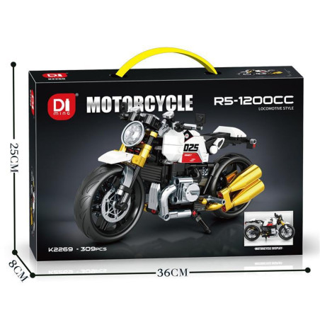 minGDi LEIBAO K2269 Xếp hình lắp ráp ghép mô hình Mô tô đua giả RS-1200CC