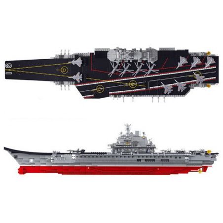 SLUBAN M38-B0388 B0388 0388 M38B0388 38-B0388 non  TÀU SÂN BAY TỈ LỆ 1:350 tỷ lệ 1:350 bộ đồ chơi xếp lắp ráp ghép mô hình Military Army AIRCRAFT CARRIER LIAONING Quân Sự Bộ Đội 1881 khối