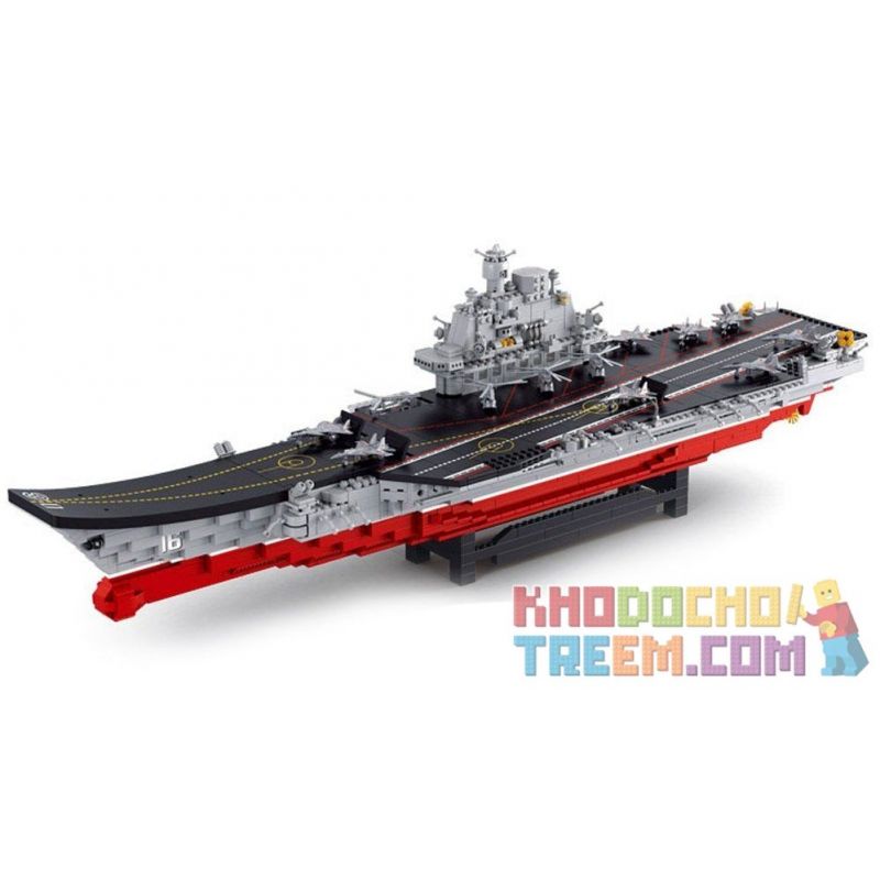Sluban M38-B0388 Xếp hình kiểu LEGO Military Army Aircraft carrier Liaoning Tàu sân bay tỉ lệ 1:350 1881 khối Sluban M38-B0388 Xếp hình kiểu LEGO Military Army Aircraft carrier Liaoning Tàu sân bay tỉ lệ 1:350 1881 khối