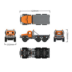 bloom PZ6 Bloom-PZ6 Climbing Truck Xếp hình lắp ráp ghép mô hình Xe leo núi Bloom PZ6 loại phẳng