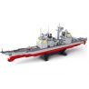 SLUBAN M38-B0389 B0389 0389 M38B0389 38-B0389 non  TÀU CHIẾN tỷ lệ 1:350 bộ đồ chơi xếp lắp ráp ghép mô hình Military Army CRUISER Quân Sự Bộ Đội 883 khối