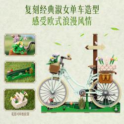 Pantasy 85059 Spring Picnic Bicycle Xếp hình lắp ráp ghép mô hình xe đạp nữ