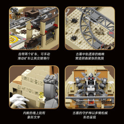 Xbert 66135 Escape From The Temple Xếp hình lắp ráp ghép mô hình Tàu lượn siêu tốc thoát khỏi ngôi đền