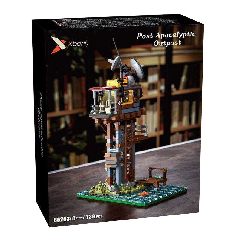Xbert 66203 Post Apocalyptic Outpost Xếp hình lắp ráp ghép mô hình Tiền đồn ngày tận thế Tháp canh cô đơn