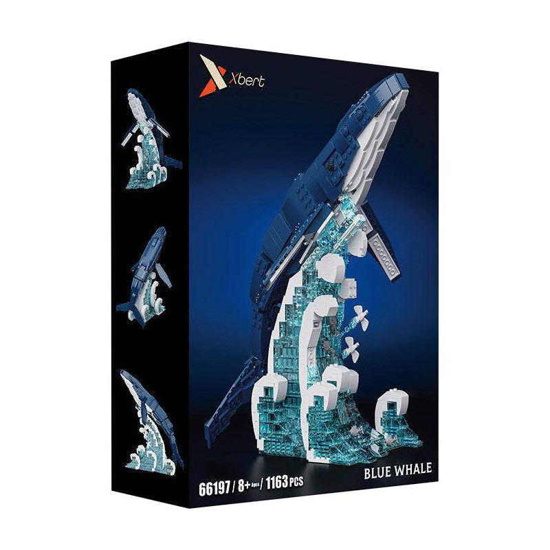 Xbert 66197 Blue Whale Xếp hình lắp ráp ghép mô hình cá voi xanh