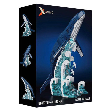 Xbert 66197 Blue Whale Xếp hình lắp ráp ghép mô hình cá voi xanh