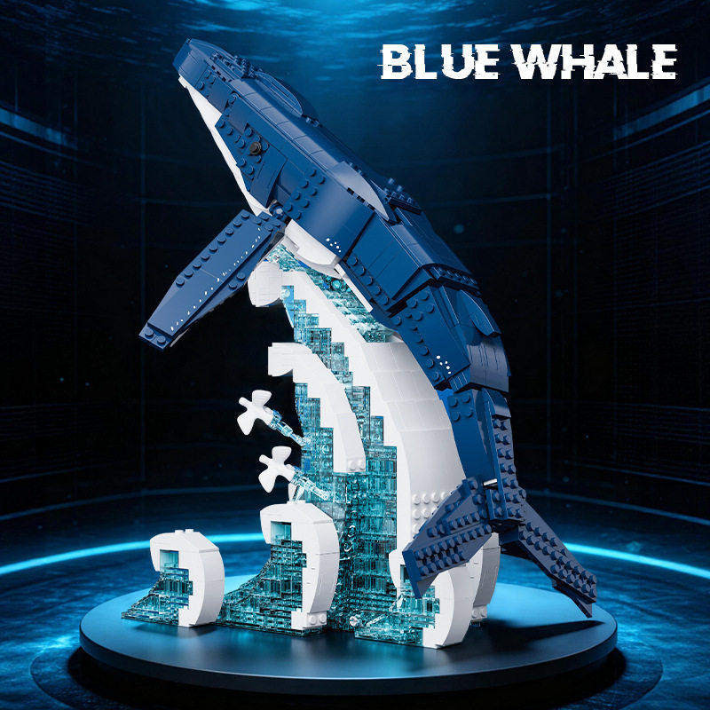 Xbert 66197 Blue Whale Xếp hình lắp ráp ghép mô hình cá voi xanh