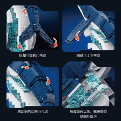 Xbert 66197 Blue Whale Xếp hình lắp ráp ghép mô hình cá voi xanh