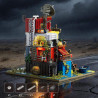 Rebrickable MOC-56760 Xbert 66202 Post Apocalyptic Survivors Base Xếp hình lắp ráp ghép mô hình căn cứ sống sót ngày tận thế