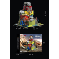 Rebrickable MOC-56760 Xbert 66202 Post Apocalyptic Survivors Base Xếp hình lắp ráp ghép mô hình căn cứ sống sót ngày tận thế
