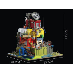 Rebrickable MOC-56760 Xbert 66202 Post Apocalyptic Survivors Base Xếp hình lắp ráp ghép mô hình căn cứ sống sót ngày tận thế