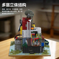 Rebrickable MOC-56760 Xbert 66202 Post Apocalyptic Survivors Base Xếp hình lắp ráp ghép mô hình căn cứ sống sót ngày tận thế