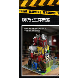 Rebrickable MOC-56760 Xbert 66202 Post Apocalyptic Survivors Base Xếp hình lắp ráp ghép mô hình căn cứ sống sót ngày tận thế