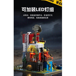 Rebrickable MOC-56760 Xbert 66202 Post Apocalyptic Survivors Base Xếp hình lắp ráp ghép mô hình căn cứ sống sót ngày tận thế