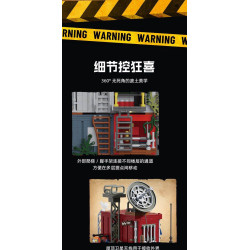 Rebrickable MOC-56760 Xbert 66202 Post Apocalyptic Survivors Base Xếp hình lắp ráp ghép mô hình căn cứ sống sót ngày tận thế