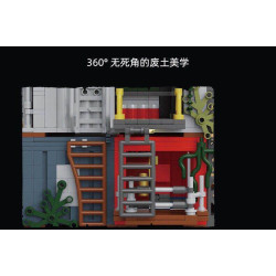 Rebrickable MOC-56760 Xbert 66202 Post Apocalyptic Survivors Base Xếp hình lắp ráp ghép mô hình căn cứ sống sót ngày tận thế