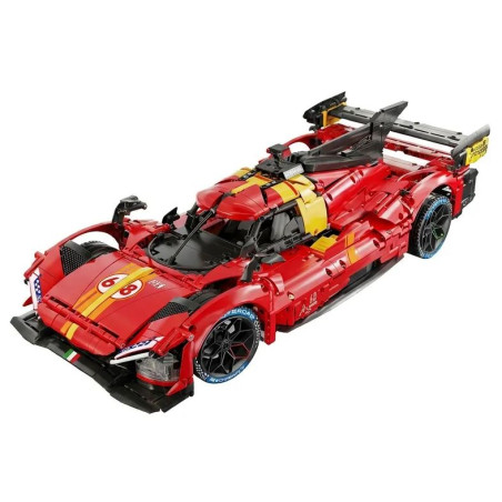 Lingrui Model Jimu Liangpin HS004 DJ Rambo：Ferrari 499P Le Mans Hypercar Xếp hình lắp ráp ghép mô hình Xe đua Hypercar Ferrari 499P Le Mans