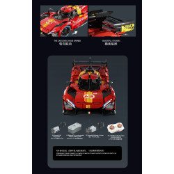 Lingrui Model Jimu Liangpin HS004 DJ Rambo：Ferrari 499P Le Mans Hypercar Xếp hình lắp ráp ghép mô hình Xe đua Hypercar Ferrari 499P Le Mans
