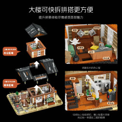 JIESTAR 89146 Xếp hình lắp ráp ghép mô hình Đường sắt phía Tây