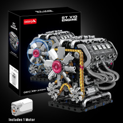 GISEGA G8912 GT V10 Engine Xếp hình lắp ráp ghép mô hình Động cơ V10