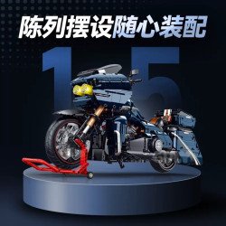 GULY 60540 Xếp hình lắp ráp ghép mô hình Xe máy lượn đường phố Harley 1:5