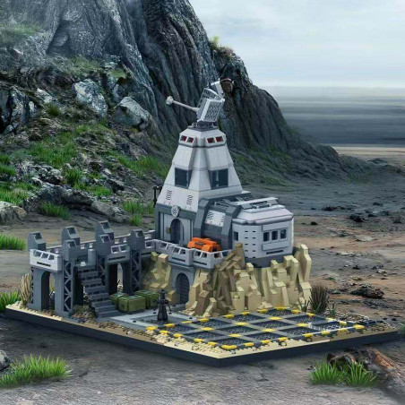 Rebrickable MOC-67054 Amaing block 90009 SW (Emipre Base) Tatooine At War, pt. 2 Xếp hình lắp ráp ghép mô hình Trung tâm chỉ huy tiền đồn thiên hà chiến tranh Tatooine