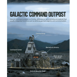 Rebrickable MOC-67054 Amaing block 90009 SW (Emipre Base) Tatooine At War, pt. 2 Xếp hình lắp ráp ghép mô hình Trung tâm chỉ huy tiền đồn thiên hà chiến tranh Tatooine