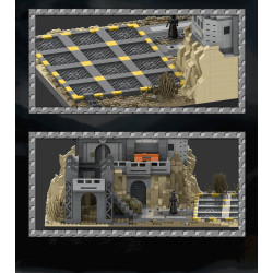 Rebrickable MOC-67054 Amaing block 90009 SW (Emipre Base) Tatooine At War, pt. 2 Xếp hình lắp ráp ghép mô hình Trung tâm chỉ huy tiền đồn thiên hà chiến tranh Tatooine