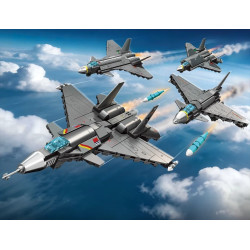 SEMBO 201410 Xếp hình lắp ráp ghép mô hình Bộ máy bay chiến đấu tàng hình J-20