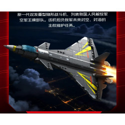SEMBO 201410 Xếp hình lắp ráp ghép mô hình Bộ máy bay chiến đấu tàng hình J-20