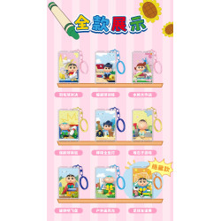 AREA-X AB0179 Xếp hình lắp ráp ghép mô hình Crayon Shin-chan: Đi chơi cùng nhau, phụ kiện cầm tay