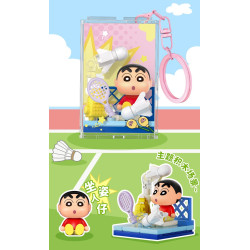 AREA-X AB0179 Xếp hình lắp ráp ghép mô hình Crayon Shin-chan: Đi chơi cùng nhau, phụ kiện cầm tay
