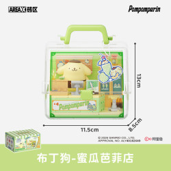 AREA-X AB0135 Xếp hình lắp ráp ghép mô hình Quản lý cửa hàng trái cây của gia đình Sanrio: Cửa hàng bánh pudding dưa hấu