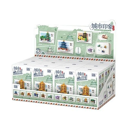 LOZ 8703 Xếp hình lắp ráp ghép mô hình City Impression Blind Box Phiên bản thứ 2 12 mẫu Bắc Kinh, Thành Đô, Trùng Khánh, Quảng Châu, Cáp Nhĩ Tân, Hàng Châu, Côn Minh, Nam Kinh, Thượng Hải, Thẩm Dương, Vũ Hán, Tây An