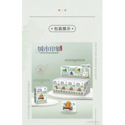 LOZ 8703 Xếp hình lắp ráp ghép mô hình City Impression Blind Box Phiên bản thứ 2 12 mẫu Bắc Kinh, Thành Đô, Trùng Khánh, Quảng Châu, Cáp Nhĩ Tân, Hàng Châu, Côn Minh, Nam Kinh, Thượng Hải, Thẩm Dương, Vũ Hán, Tây An