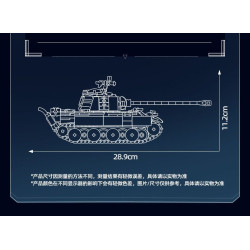 Sluban M38-B1535 Xếp hình lắp ráp ghép mô hình Xe tăng hạng trung Panther G-S