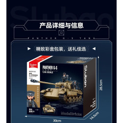 Sluban M38-B1535 Xếp hình lắp ráp ghép mô hình Xe tăng hạng trung Panther G-S