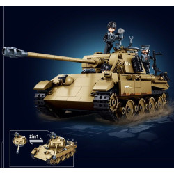 Sluban M38-B1535 Xếp hình lắp ráp ghép mô hình Xe tăng hạng trung Panther G-S