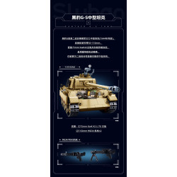 Sluban M38-B1535 Xếp hình lắp ráp ghép mô hình Xe tăng hạng trung Panther G-S