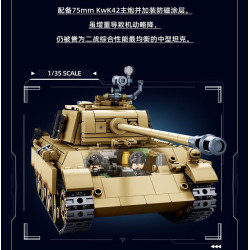 Sluban M38-B1535 Xếp hình lắp ráp ghép mô hình Xe tăng hạng trung Panther G-S